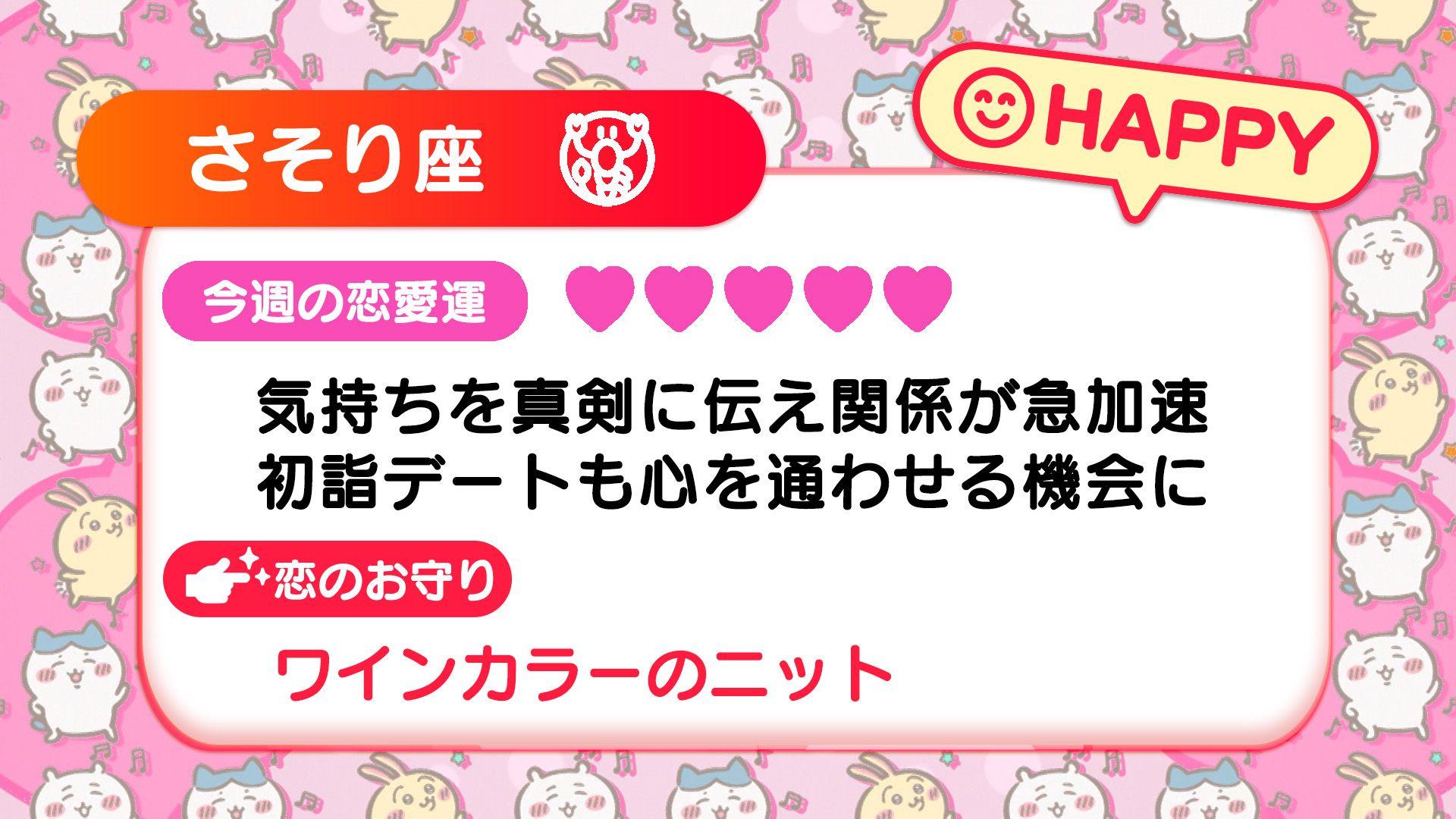 週刊ちいかわ恋占い　2024年12月15日(日)～12月21日(土)