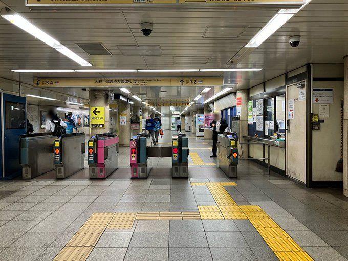 【メトロ】湯島駅改札現在