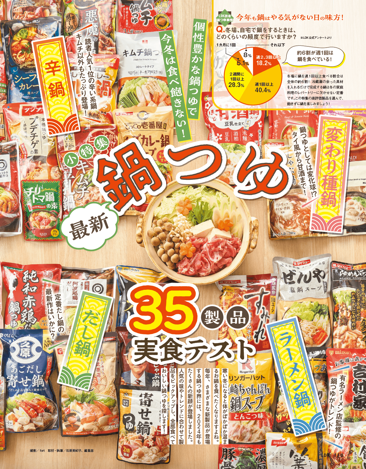 【鍋つゆランキング】最新35製品を実食テスト！ 辛鍋・だし鍋・ラーメン鍋・変わり種鍋のおすすめを調査（LDK2025年2月号）