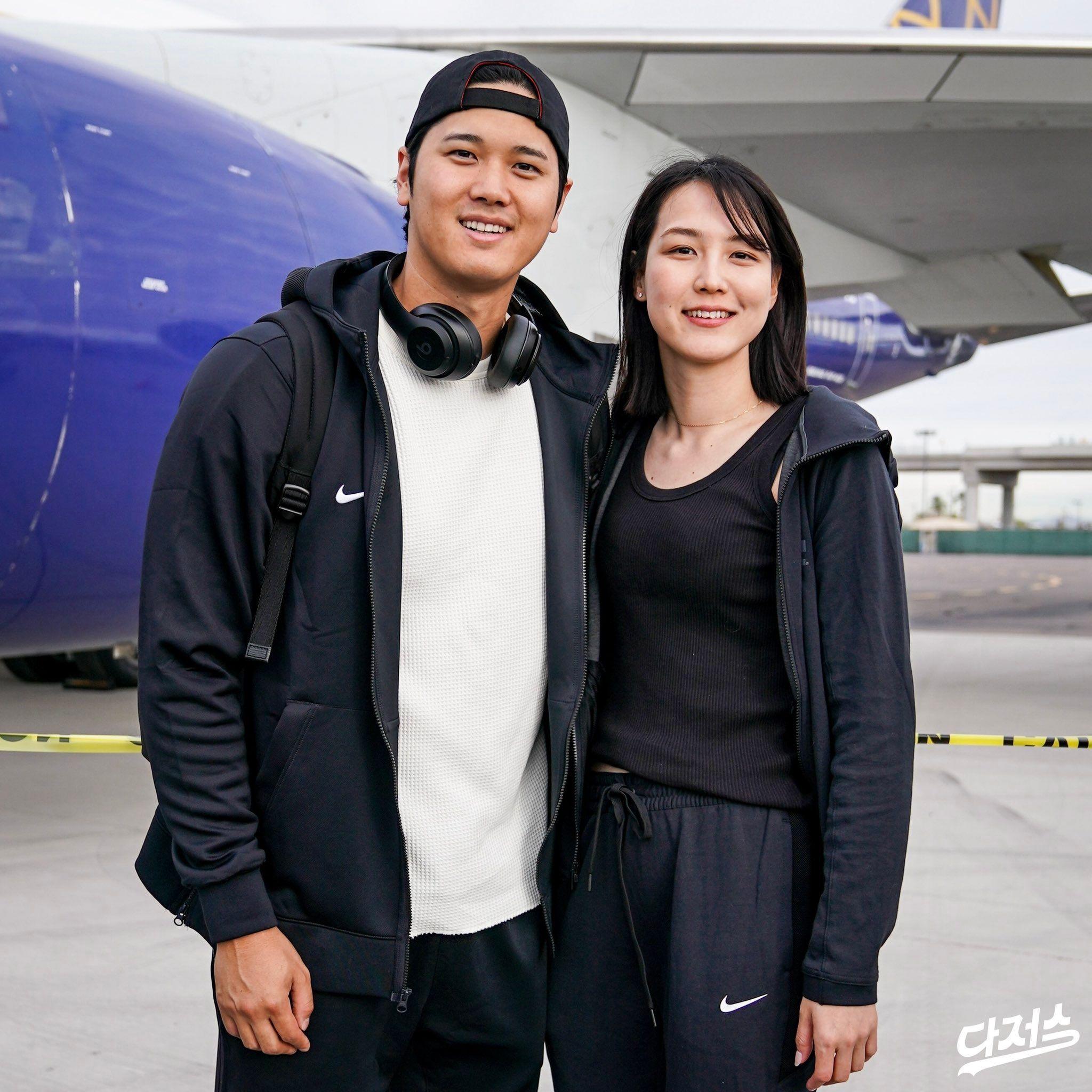 韓国に到着したドジャース大谷翔平選手と「妻」を写真で見る