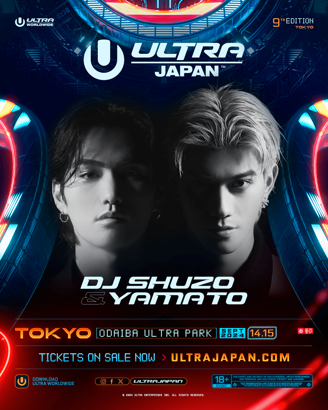 DJ SHUZO&YAMATO ULTRA JAPAN 2024に出演決定！