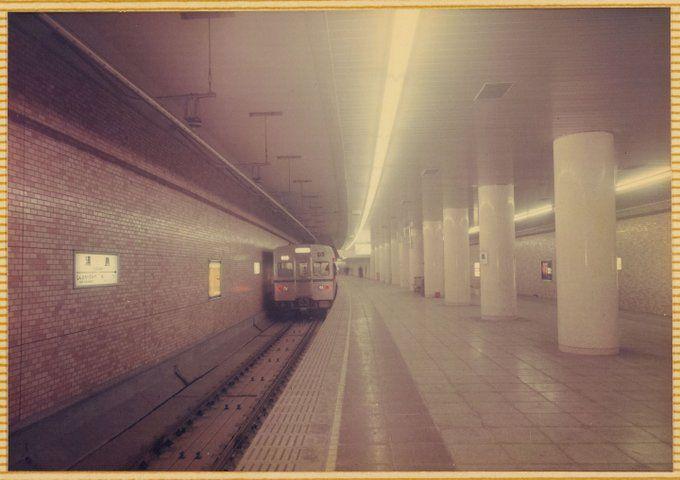 【メトロ】湯島駅ホーム＆電車1969年