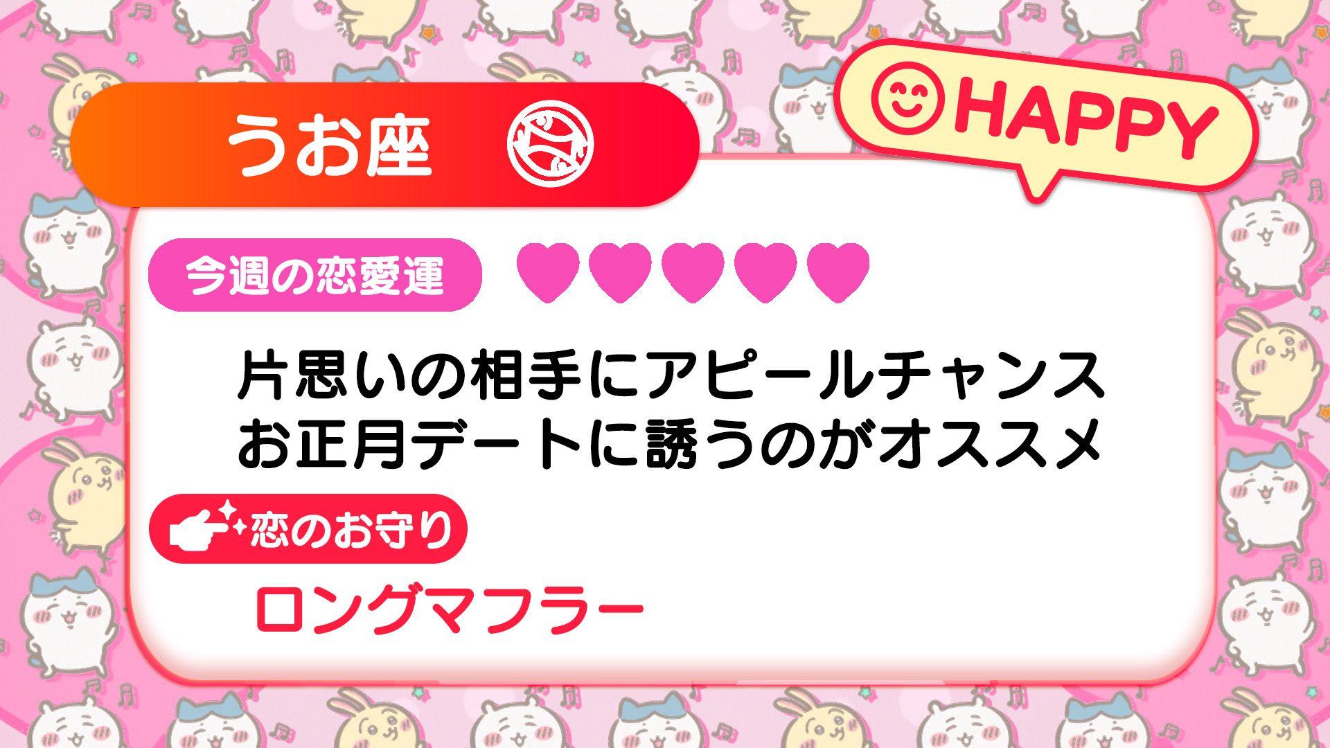 週刊ちいかわ恋占い　2024年12月29日(日)～2025年1月4日(土)