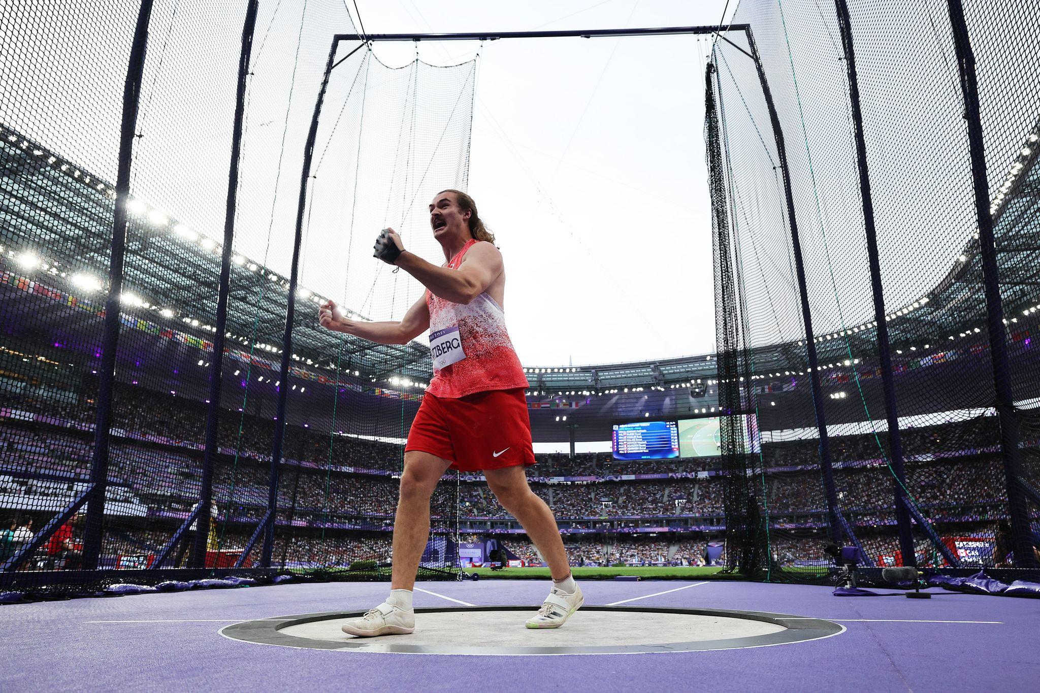 ゲッティパリ五輪ハンマー投げカツバーグ選手GettyImages-2165271801