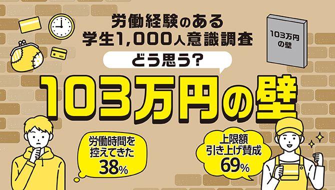 「103万円の壁」で学生の「働き控え」は38％！転職活動を支援するサービス『ミライトーチ』が学生1,000人に調査！