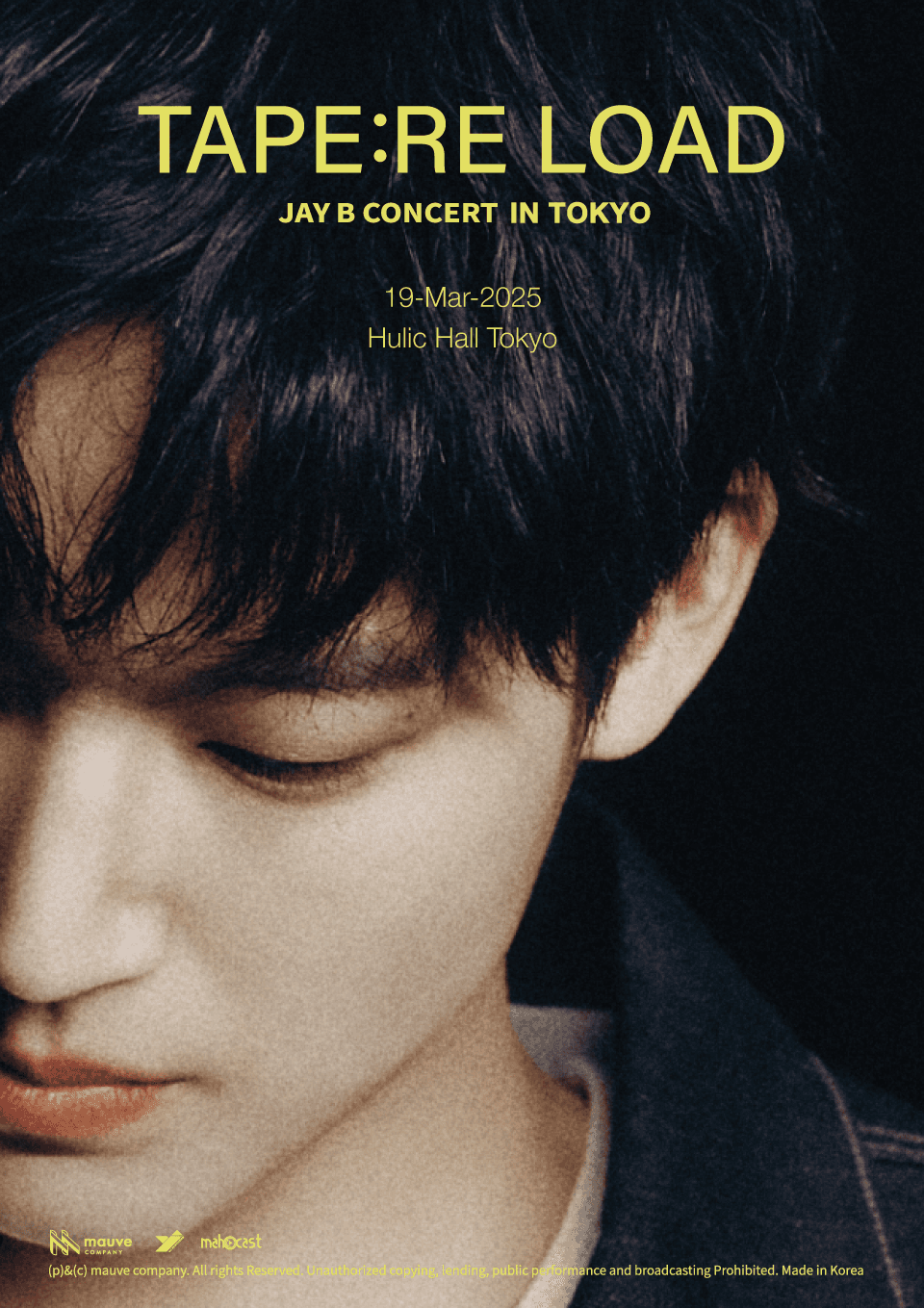 GOT７、JAY B アジアツアー『2025 JAY B CONCERT [TAPE: RE LOAD] IN ASIA 』日本公演、3月19日 HULIC HALL TOKYOにて開催決定