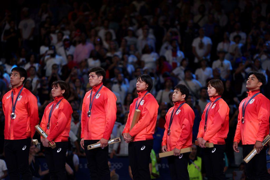 ゲッティパリ五輪 柔道団体表彰式　日本